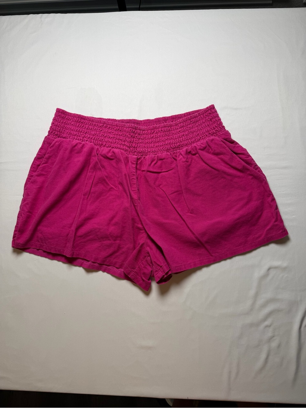 wild fable Hot Pink High-Waist Smocked Shorts